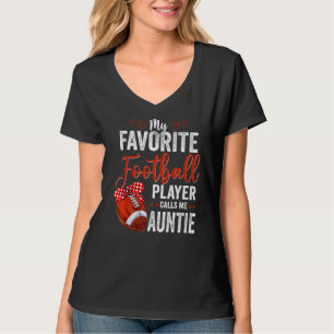 Mothers Day Football Player Auntie American Sport T-Shirt