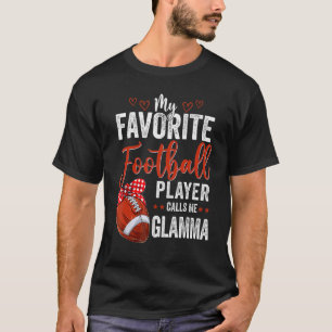 Mothers Day Football Player Glamma American Sport T-Shirt
