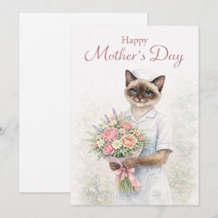 Mother's Day for Cat lovers Holiday Card