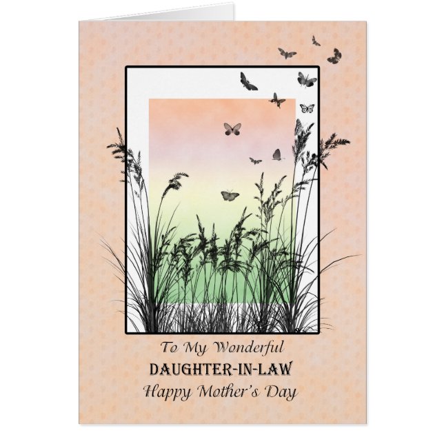 Mother's Day for Daughter-in-Law, with butterflies (Front)