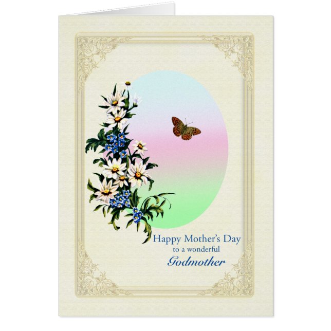 Mother's Day for Godmother, with Flowers (Front)