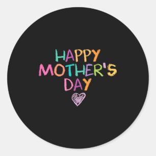 Mothers day for kids boys toddler girls _ happy classic round sticker