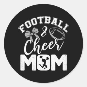 Mother's Day For Mama Aunt Football And Cheer Mum Classic Round Sticker