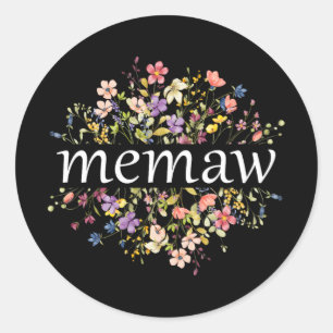 Mothers Day For Mom Wildflower Floral Women#39; #3 Classic Round Sticker