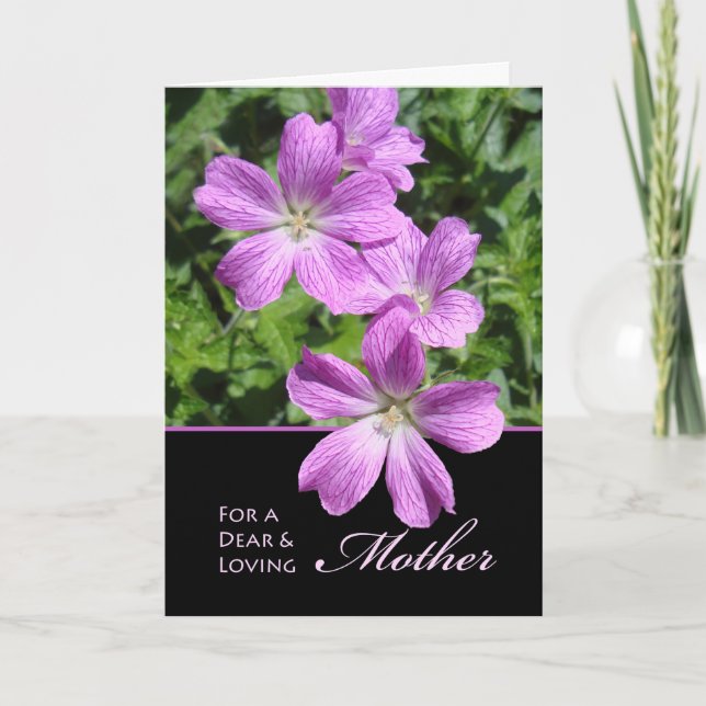 Mother's Day for Mum Purple Lavender Flowers Card (Front)