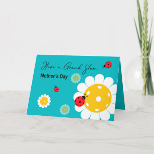 Mother's Day for Pickleball Mum, turquoise Card
