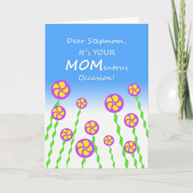 Mother's Day for Stepmother, MOMentous Occasion Card (Front)