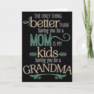 *MOTHER'S DAY* FOR THE  BEST "MOM" & "GRANDMOTHER" CARD