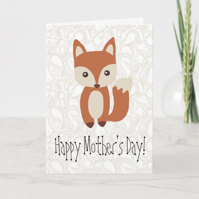 Mother's Day Fox Greeting Card (Front)