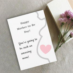 mothers day from the baby bump pregnant mum card