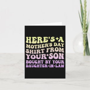 Mothers Day From Your Son Bought By Your Daughter- Card
