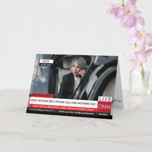 Mothers Day Funny Breaking TV News Spectacular  Card