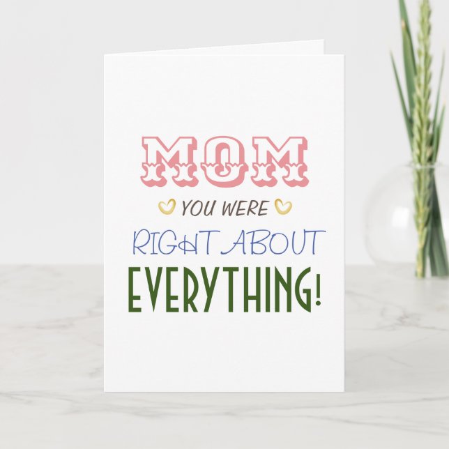 Mother's Day Funny Greeting Card (Front)
