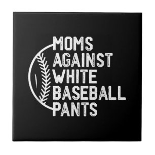 Mothers Day Game Day Moms Against White Baseball P Tile