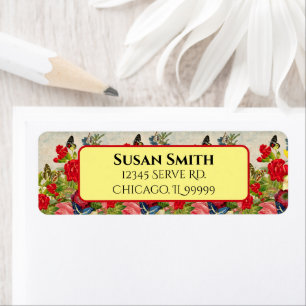 Mother's Day Garden Carnations Rose Return Address