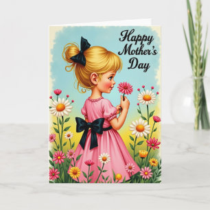 Mothers Day Garden Girl Card