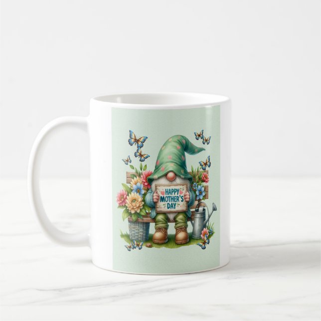 Mothers day garden gnome coffee mug (Left)