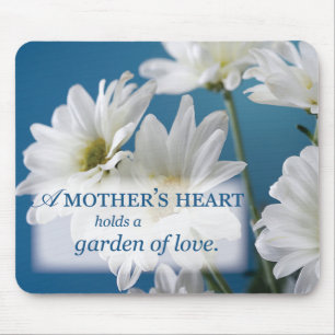 Mother's Day Garden of Love, Daisies, Blue Sky Mouse Mat