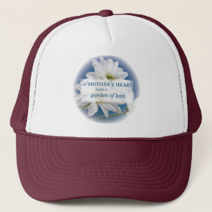 Mother's Day Garden of Love, Daisies, Blue Sky Trucker Hat