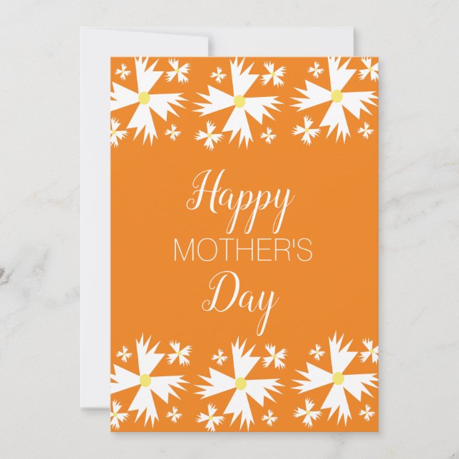 Mother's Day Geometrical Daisy Holiday Card (Front)