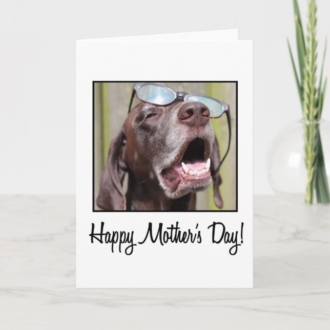 mother's day german pointer card (Front)