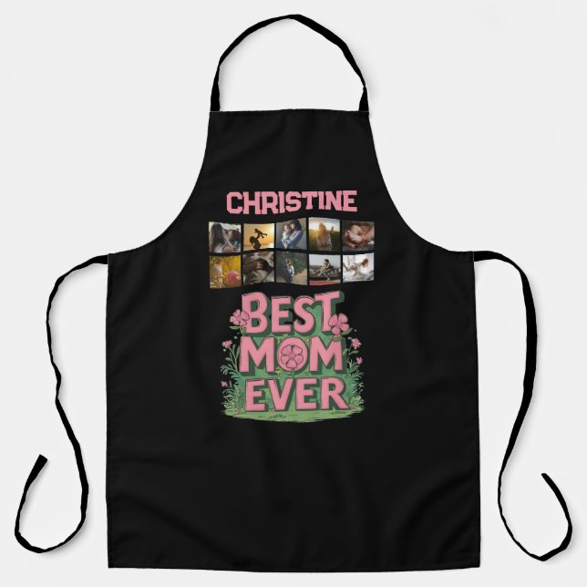 Mother's Day Gifs for Her Trendy Pink Floral Apron (Front)