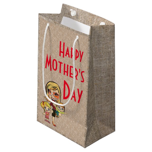 Mother's day Gift Bag - Small, Glossy (Front Angled)