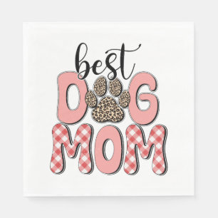 Mother's Day Gift Best Dog Mum Napkin