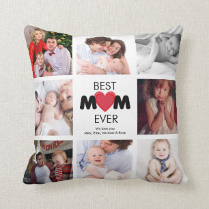 Mother's Day Gift BEST MOM EVER Custom Photo Cushion