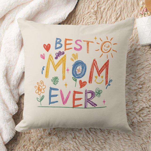 Mother's Day Gift, Best Mum Ever Cushion (Blanket)