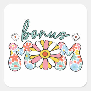 Mother's Day Gift Bonus Mum Square Sticker