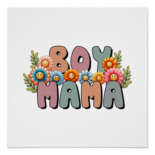 Mother's Day Gift | Boy Mama Poster (Front)