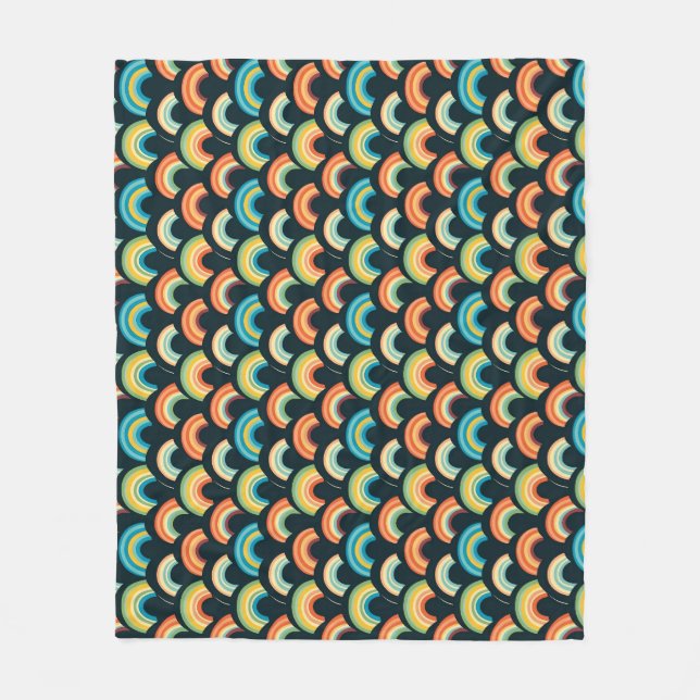 Mother's Day Gift | Colourful Rainbow Fleece Blanket (Front)