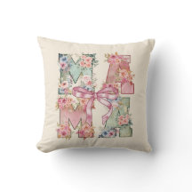 Mother's Day Gift, Coquette MAMA Throw Pillow