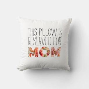 Mother's Day Gift Floral Mum Font Cushion