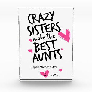 Mother's Day Gift For Aunt Pink Hearts Photo Frame