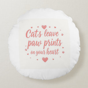 Mother's Day gift for cat moms Round Cushion