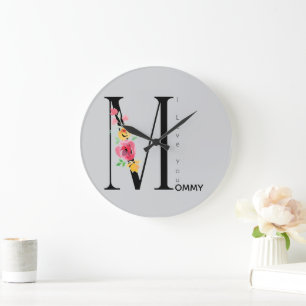 Mothers Day,Gift for mum, I love You Mummy Large Clock