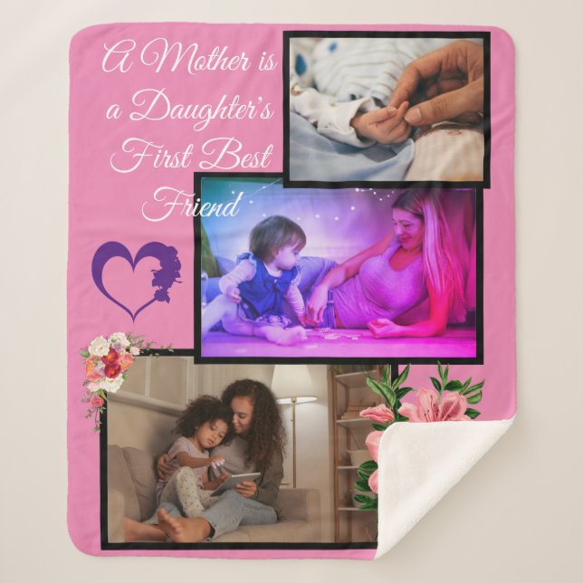 Mother's Day Gift from Daughter_Sherpa Blanket (Front)