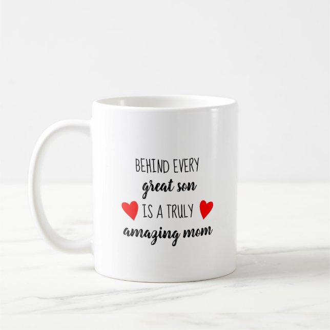 Mothers Day Gift from Son Love Mum Mummy Quote Coffee Mug (Left)