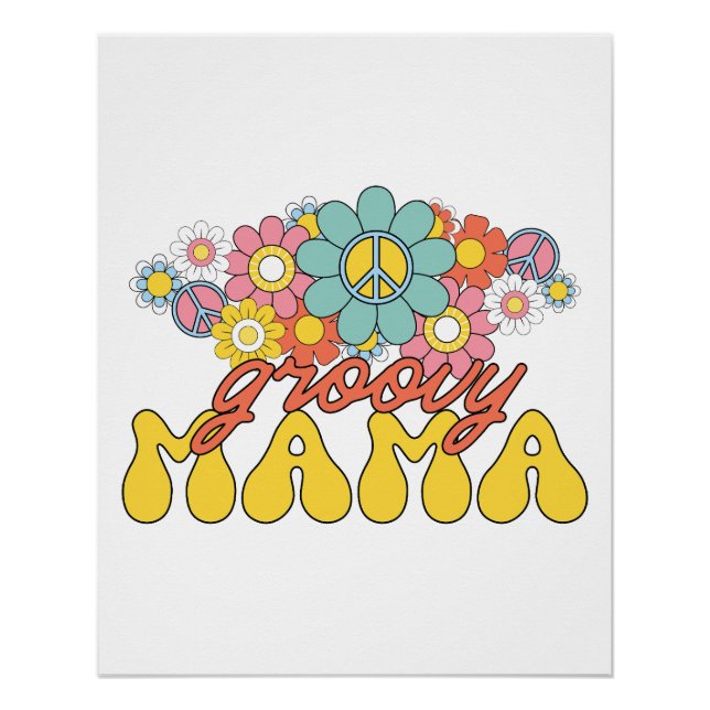 Mother's Day Gift | Groovy Mama Poster (Front)