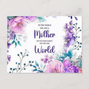 Mothers day gift  holiday postcard