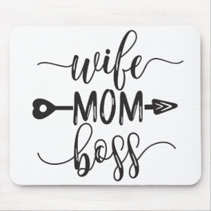 Mother's Day Gift Ideas Wife Mum Boss Mouse Mat