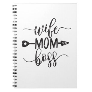 Mother's Day Gift Ideas Wife Mum Boss Notebook