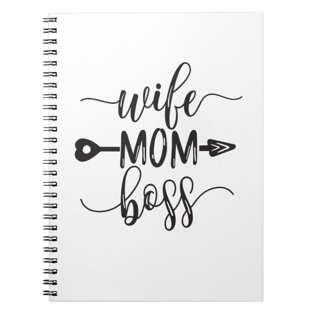 Mother's Day Gift Ideas Wife Mum Boss Notebook (Front)