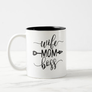 Mother's Day Gift Ideas Wife Mum Boss Two-Tone Coffee Mug