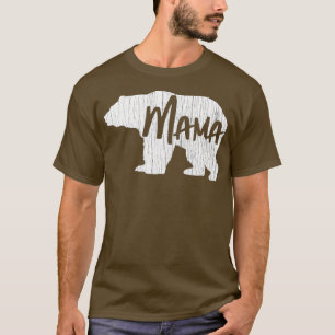 Mother's Day Gift Mama Bear Mum Vintage Womens T-Shirt