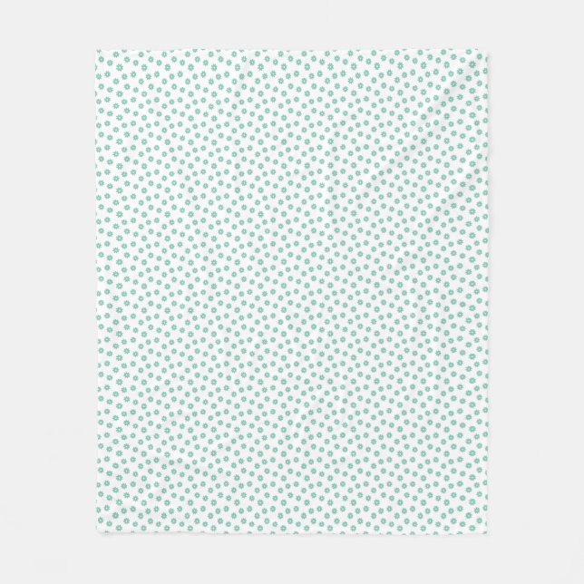 Mother's Day Gift | Mint Daisies Fleece Blanket (Front)