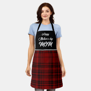 MOTHER'S DAY GIFT MOM COOK CHECKERED APRON