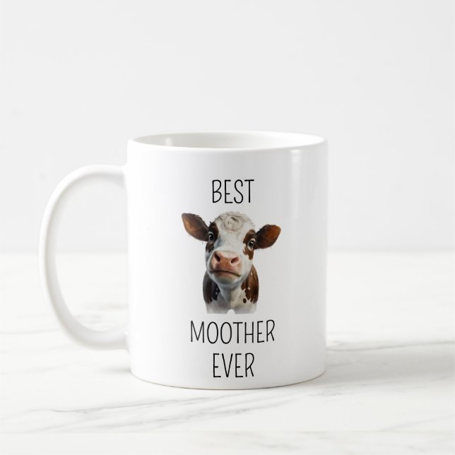 Mothers Day Gift Mum Cow Lover Coffee Mug (Left)